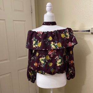 Off the Shoulder Floral Blouse